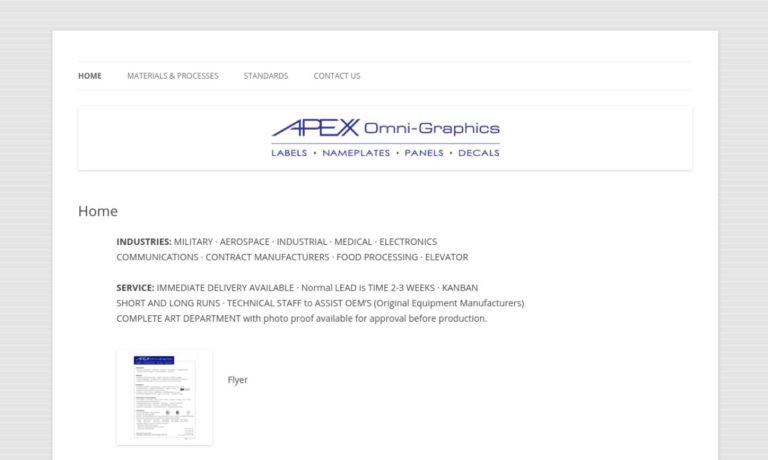 APEXX Omni-Graphics, Inc.