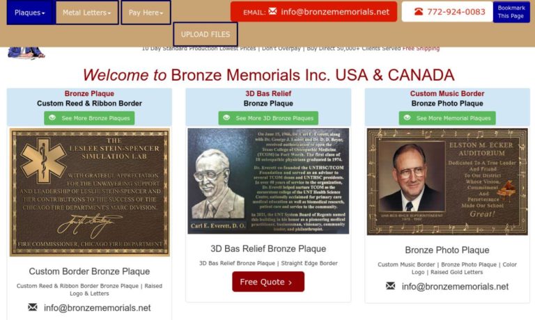 Bronze Memorials, Inc.