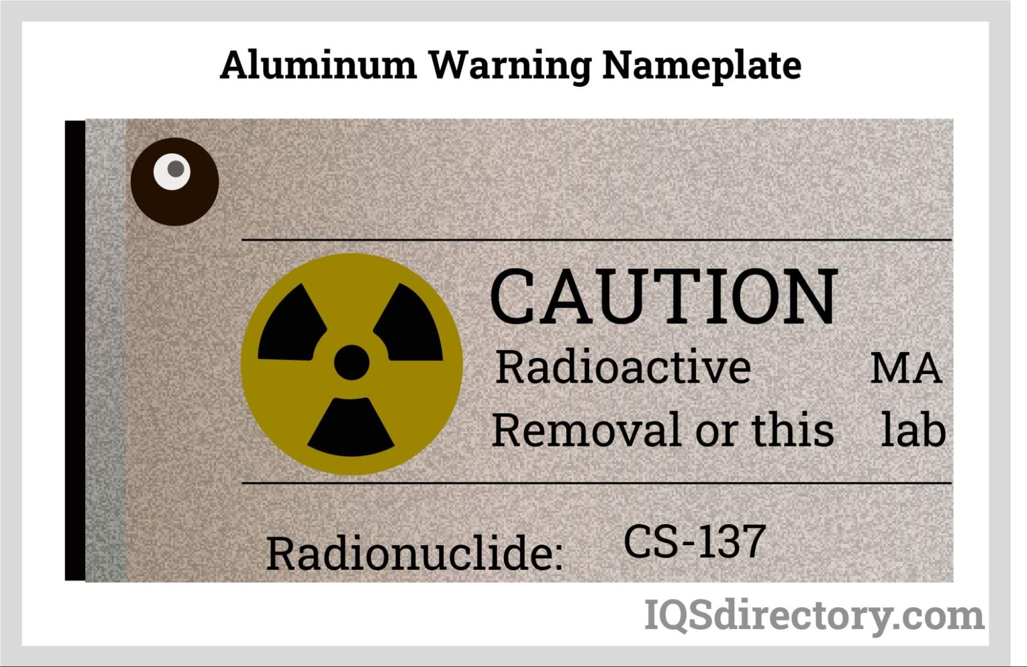 Aluminum Warning Nameplate