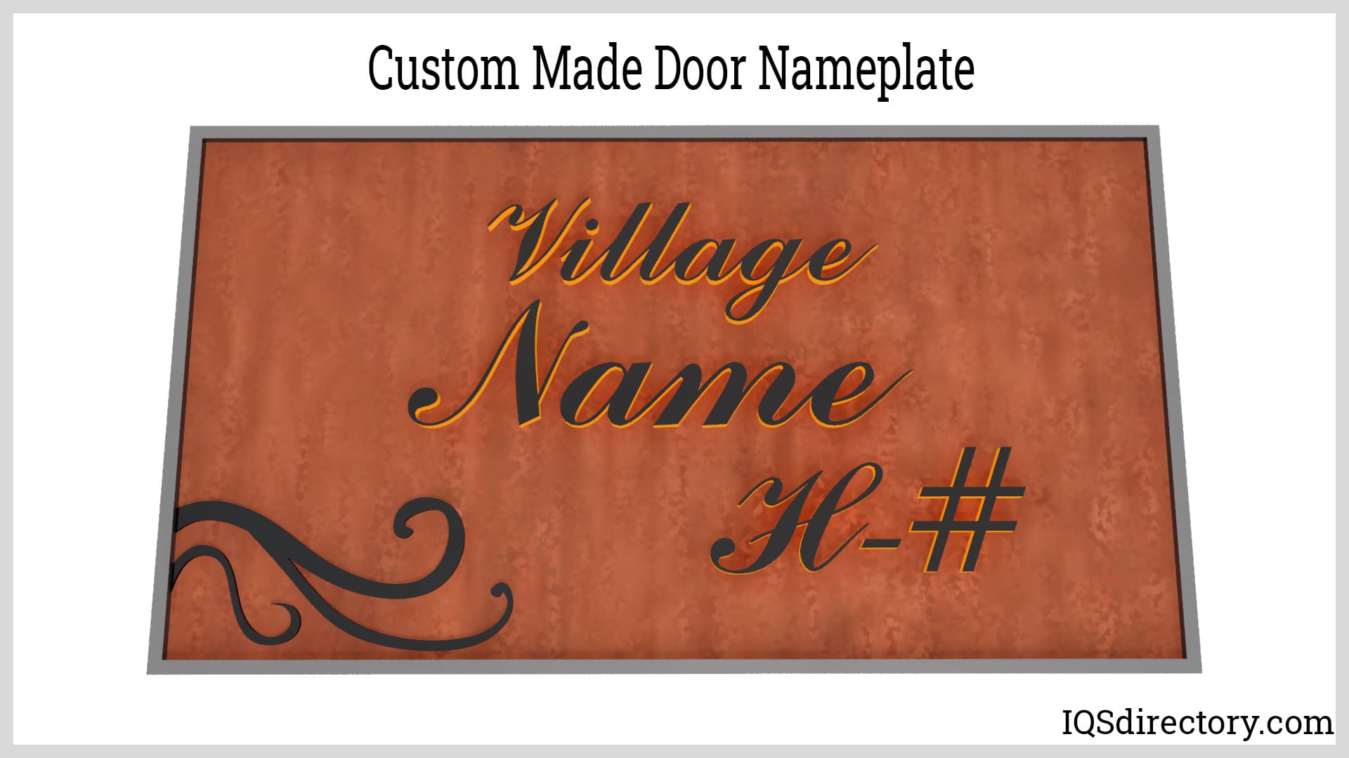 Custom Made Door Nameplate