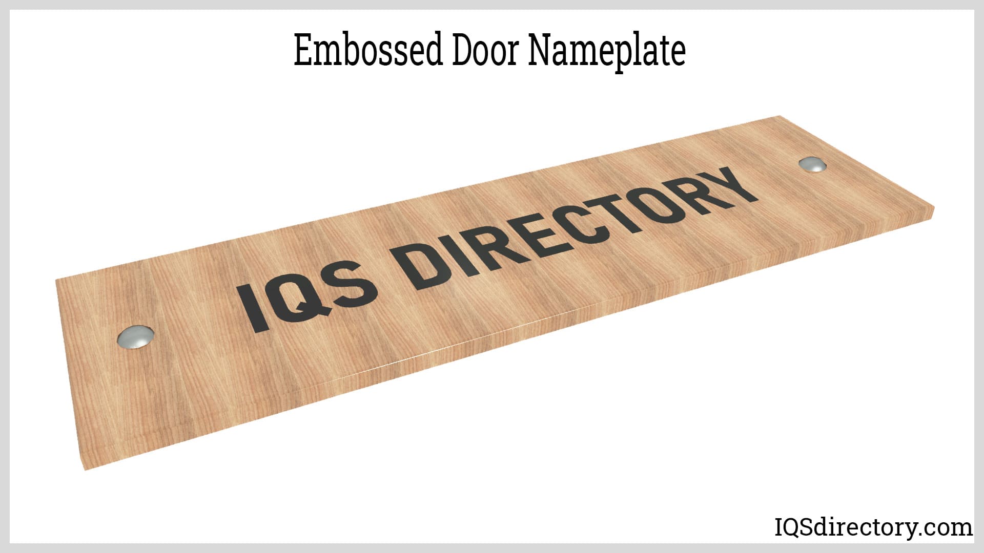 Embossed Door Nameplate